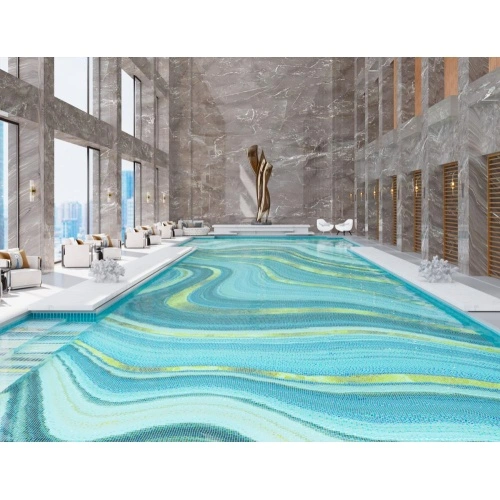 Glass mosaic tiles — Ocean Wave Series